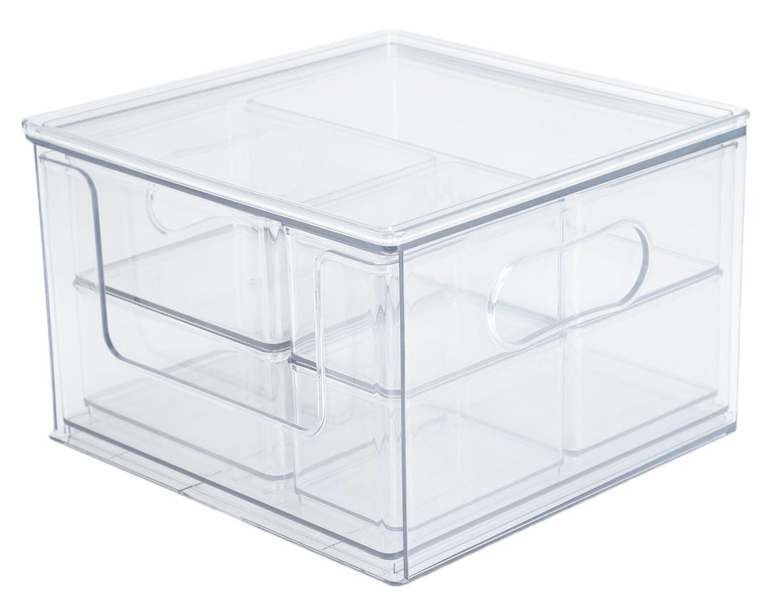 Caja organizadora modular transparente 8 piezas