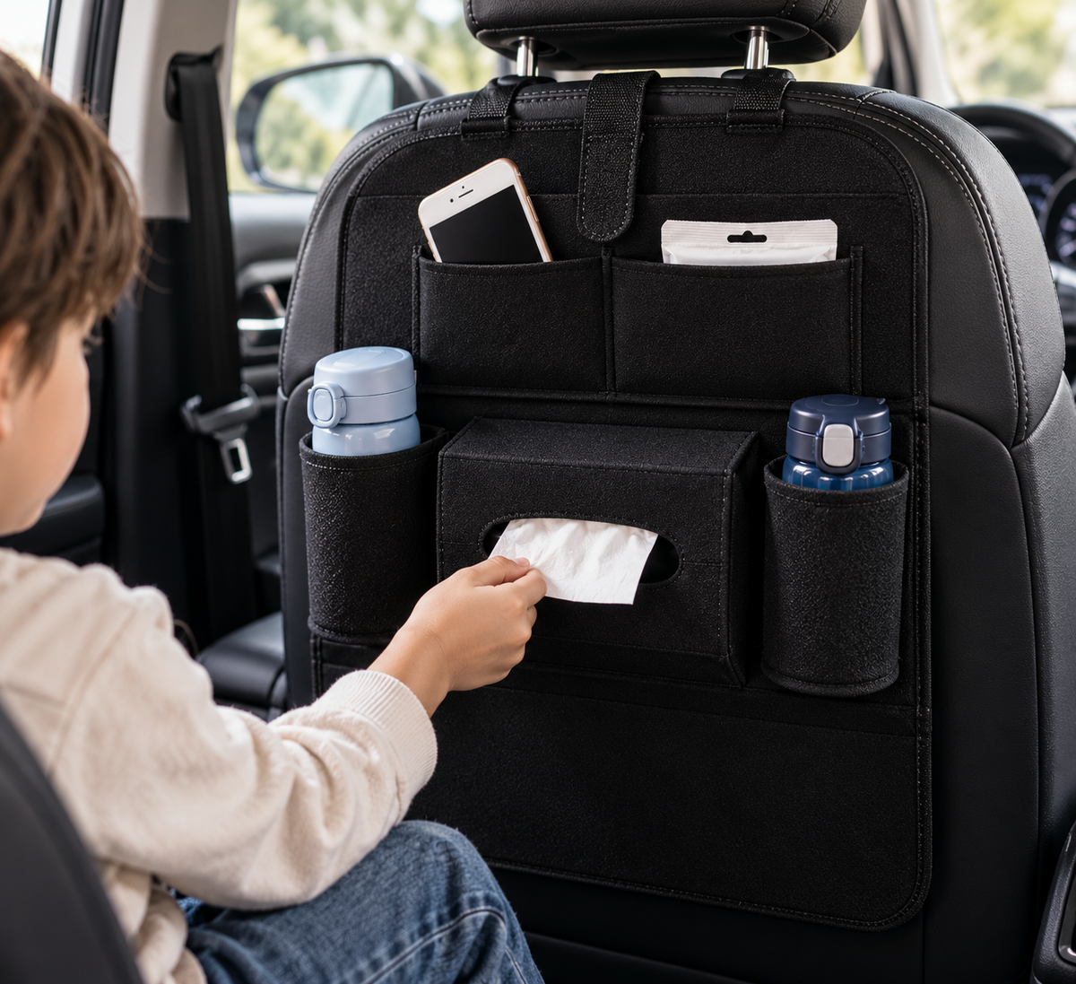 Organizador espaldar asiento de auto