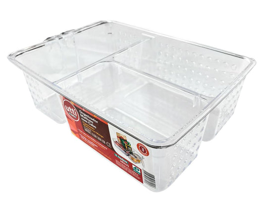 Organizador de cocina multiuso acrílico 3 divisiones