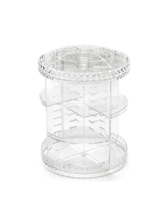 Organizador Maquillaje Giratorio Acrílico Transparente 3 Niveles
