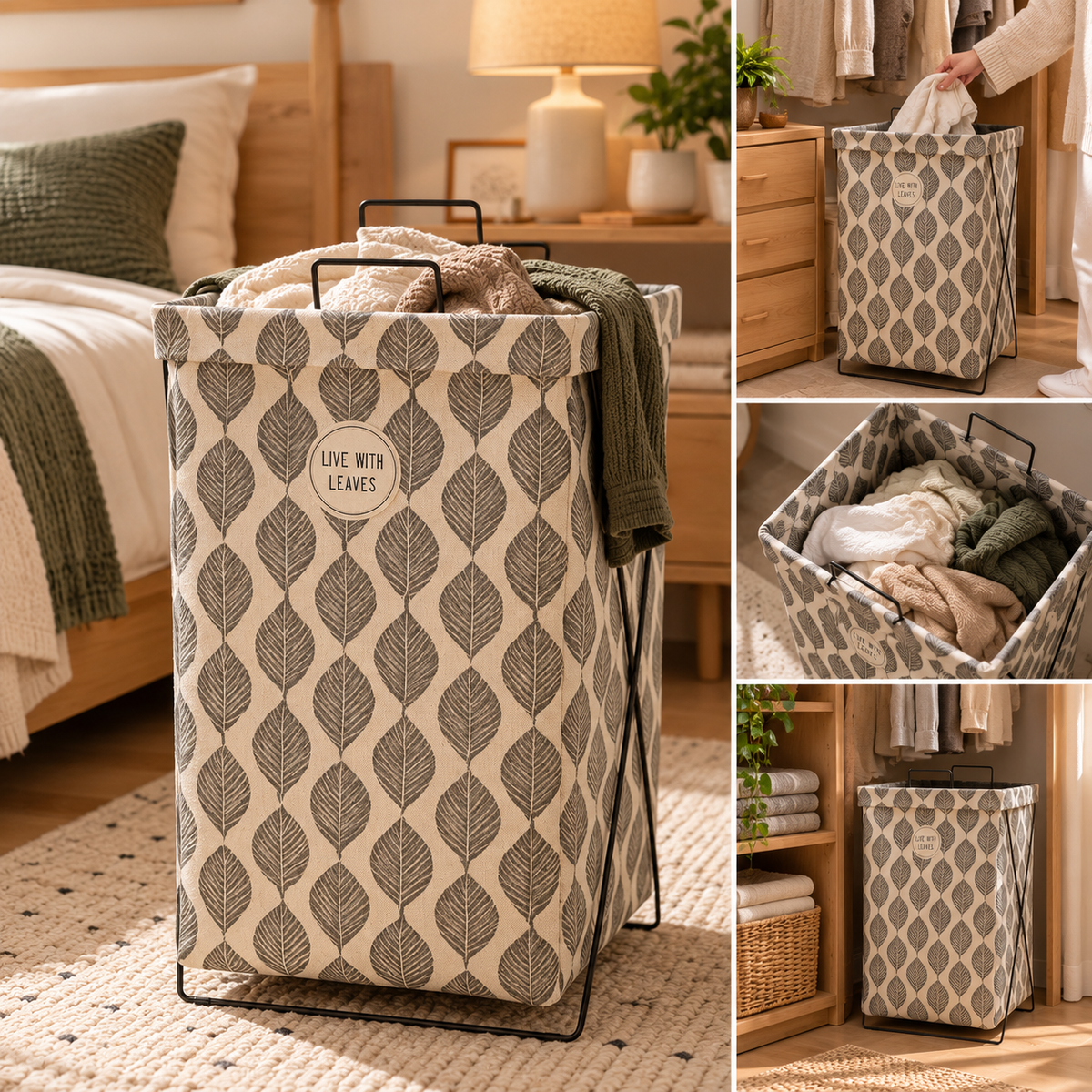 Cesta canasto para ropa o accesorios.
